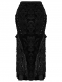 Black Gothic Gorgeous Embossed Velvet Fishtail Plus Size Long Skirt