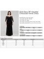 Black Gothic Romantic Off-Shoulder Embossed Velvet Plus Size Long Dress