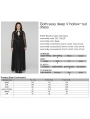 Black Gothic Sexy Deep V-Neck Hollow-Out Plus Size Long Dress