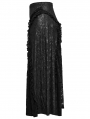 Black Gothic Dark Pattern Lace Splicing Plus Size Long Skirt