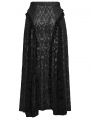 Black Gothic Dark Pattern Lace Splicing Plus Size Long Skirt