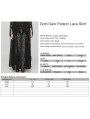 Black Gothic Dark Pattern Lace Splicing Plus Size Long Skirt