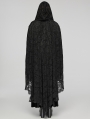 Black Gothic Dark Lace Hooded Plus Size Cloak for Women