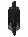 Black Gothic Dark Lace Hooded Plus Size Cloak for Women