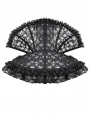 Black Gothic Queen Stand-Up Collar Lace Short Cape for Women