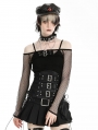 Black Gothic Hot Punk Mesh Long Sleeve Cape for Women