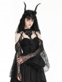 Black Gothic Sexy Shoulder Puff Lace Sleeve Cape for Women