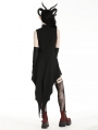 Black and Red Little Devil Tail Sleeveless Shirt Dress