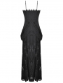 Black Gothic Elegant Floral Lace Maxi Dress