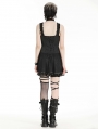 Black Gothic Punk Rebel Halter Strappy Short Lace Dress