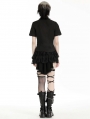 Black Gothic Punk Hollow Out Spider-Shaped Shirt for Women