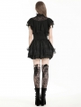 Black Elegant Gothic Rose Lace Cape Blouse for Women