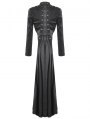 Black Dark Gothic Open Front Long Tail Jacket for Women