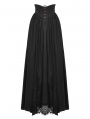 Black Gothic Elegant Heart-shaped Embroidered Lace Maxi Skirt