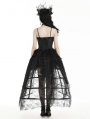 Black Gothic Rococo Spiderweb Tattered Birdcage Petticoat