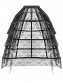 Black Gothic Rococo Spiderweb Tattered Birdcage Petticoat