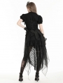 Black Gothic Basel Skirt Support with Irregular Tail