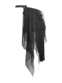 Black Gothic Basel Skirt Support with Irregular Tail