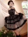 Black Elegant Butterfly and Sword Print Gothic Lolita JSK Dress