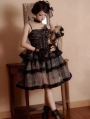 Black Elegant Butterfly and Sword Print Gothic Lolita JSK Dress