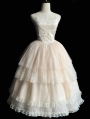 Beige Fantasy Princess Tiered Long Classic Tulle Lolita JSK Dress