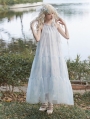 Blue Fairy Tie Dye Halter Maxi Classic Lolita JSK Dress Set