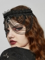 Black Gothic Gorgeous Lace Layered Chain Headwear Choker