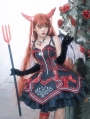 Black and Red Dark Bat Embroidery Zipper Gothic Lolita JSK Dress