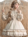 Ivory Shepherdess Long Sleeves Multi-Layer Ruffle Classic Lolita OP Dress