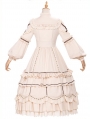 Ivory Shepherdess Long Sleeves Multi-Layer Ruffle Classic Lolita OP Dress