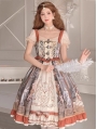 Constantine Oil Painting Print Ruffle Classic Retro Lolita OP Dress