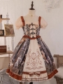 Constantine Oil Painting Print Ruffle Classic Retro Lolita OP Dress