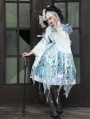 Blue Cthulhu Mythos Halloween Elegant Printed Gothic Lolita OP Dress