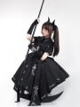 Black Thorns Embroidery Military Uniform Gothic Lolita OP Dress