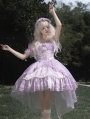 Purple Fantasy Ruffle Bowknot Elegant Sweet Lolita JSK Dress