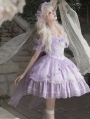 Purple Fantasy Ruffle Bowknot Elegant Sweet Lolita JSK Dress