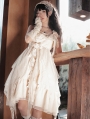 White Elegant Irregular Layered Ruffle Classic Lolita JSK Dress