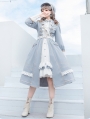 White and Blue Star Fantasy Cardigan Sweet Military Lolita OP Dress