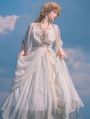 White Twilight Of The Gods Embroidery Classic Lolita JSK Dress Set