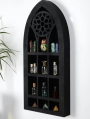 Black Gothic Church Window Crystal Wooden Wall Decoration Shelf