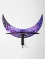 Purple Crescent Crystal Jewelry Decorative Wall Shelf