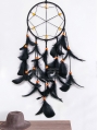 Black Pumpkin Feather Dream Catcher Hanging Wind Chime