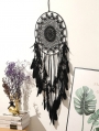 Black Feather Dream Catcher Wall Hanging Wind Chime