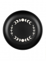 Black Gothic Lunar Eclipse Decorative Round Metal Plate