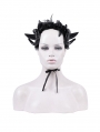 Black Gothic Mesh Flower Devil Sheep Horn Headdress