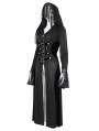 Black Vintage Gothic Gorgeous Bead Tassel Hooded Long Jacket for Women