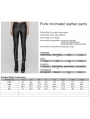 Black Gothic Punk Faux Leather Slim Fit Pants for Women