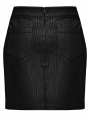 Black Gothic Punk 3D Pleated Bodycon Mini Skirt