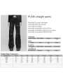 Black Gothic Punk Cool Straight Mesh Denim Pants for Women