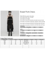 Black Gothic Sweet Punk Tiered High-Low Lace Dress with Detachable Collar